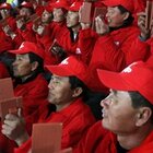 北朝鮮サポーターたち