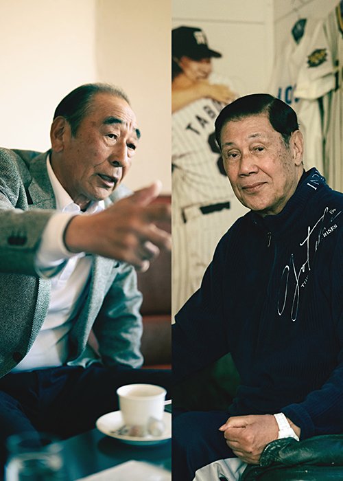 星野について振り返った佐藤義則（左）と田淵幸一