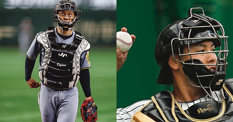 BBM 阪神タイガース 梅野隆太郎 坂本誠志郎 コンボ 直筆サイン 0 左手