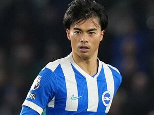 1月19日のボーンマス戦。リーグ通算100試合出場を達成したブライトン三笘薫（28歳）