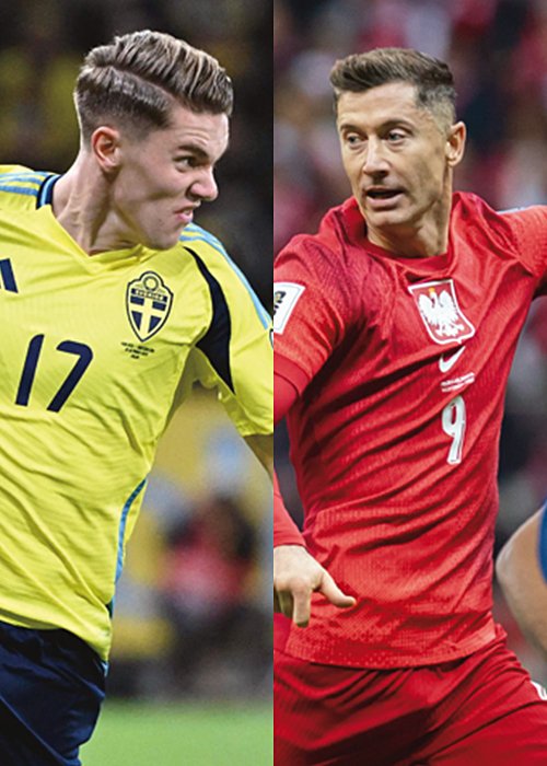 Gyokeres（スウェーデン）／ Lewandowski（ポーランド）
