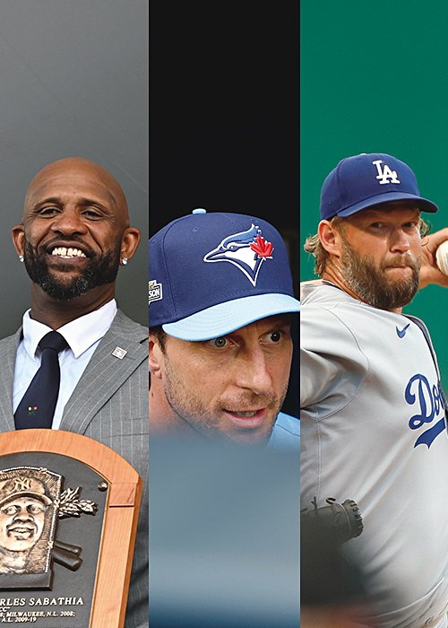 左からCC・サバシア　CC Sabathia ／ マックス・シャーザー　Max Scherzer ／ クレイトン・カーショウ　Clayton Kershaw