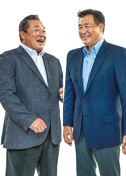 梨田昌孝（左）と与田剛が二人の名将について語り合った