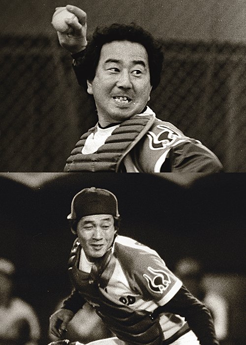 左から梨田昌孝、有田修三