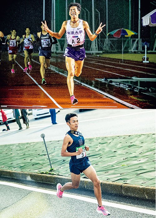 駒大・田澤は11月23日に1万mで今季日本人学生トップの28分13秒21（左）。東洋大・相澤は前回箱根から駅伝で3連続区間新記録の離れ業