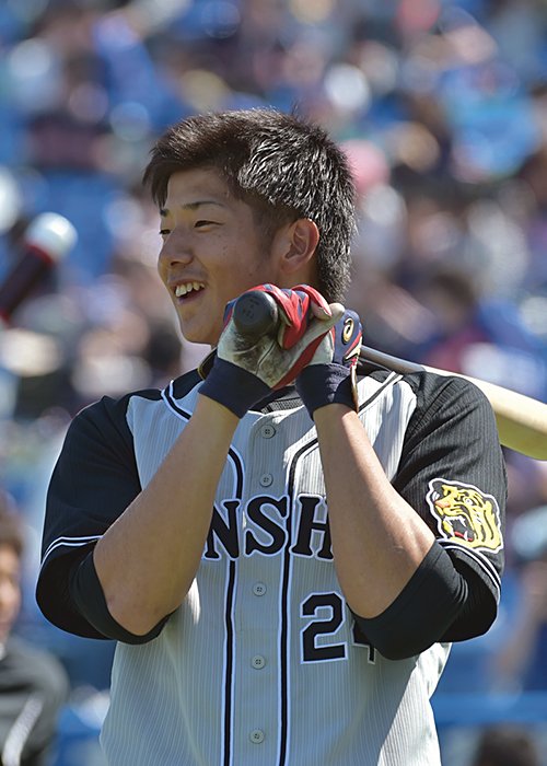 2016年のオープン戦での横田。“チームの愛されキャラ”として慕われた