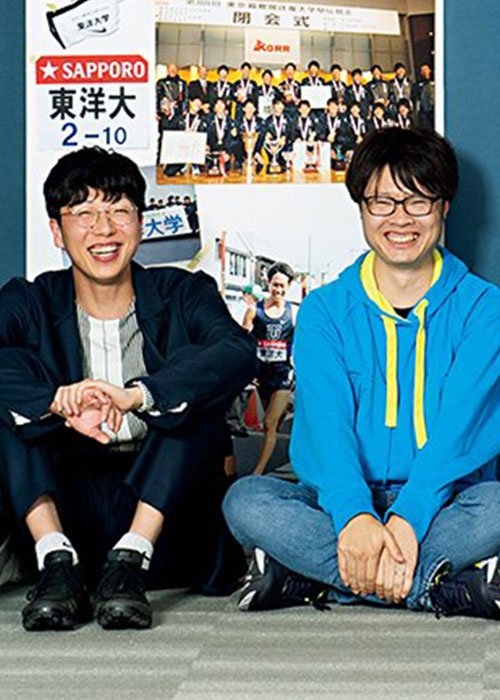 （左から）田中、川上、柏原、広島からリモート参加の山本、宇野