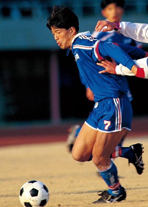 左から清水商の名波浩、山田隆裕